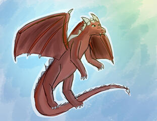 a dragon I drew the other day to test equipment